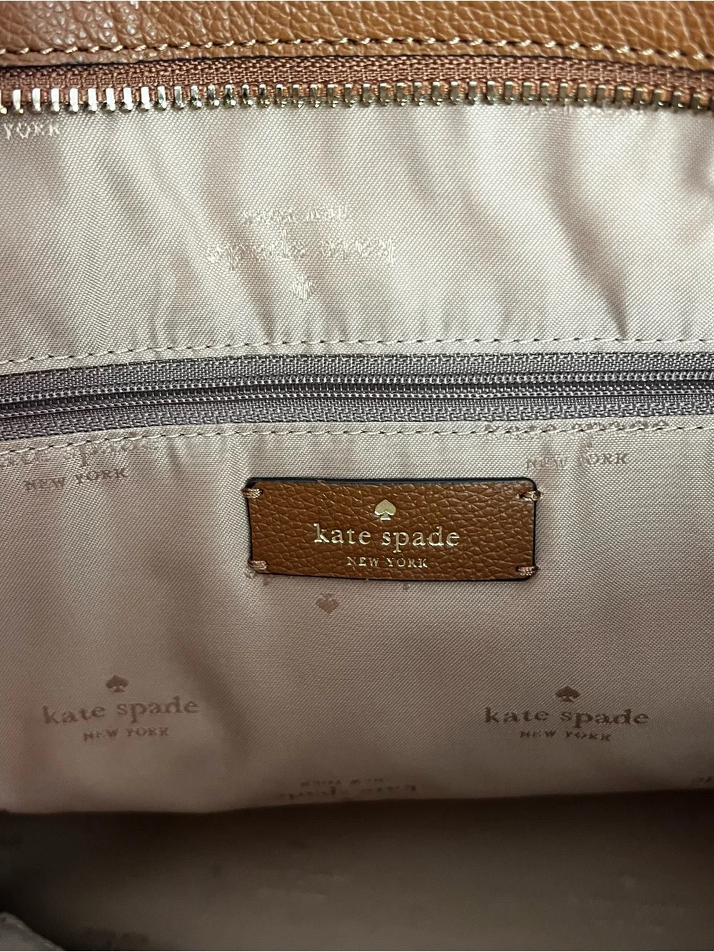 Kate spade New York Rosie Satchel Handbag Pebbled Leather Warm Gingerbread